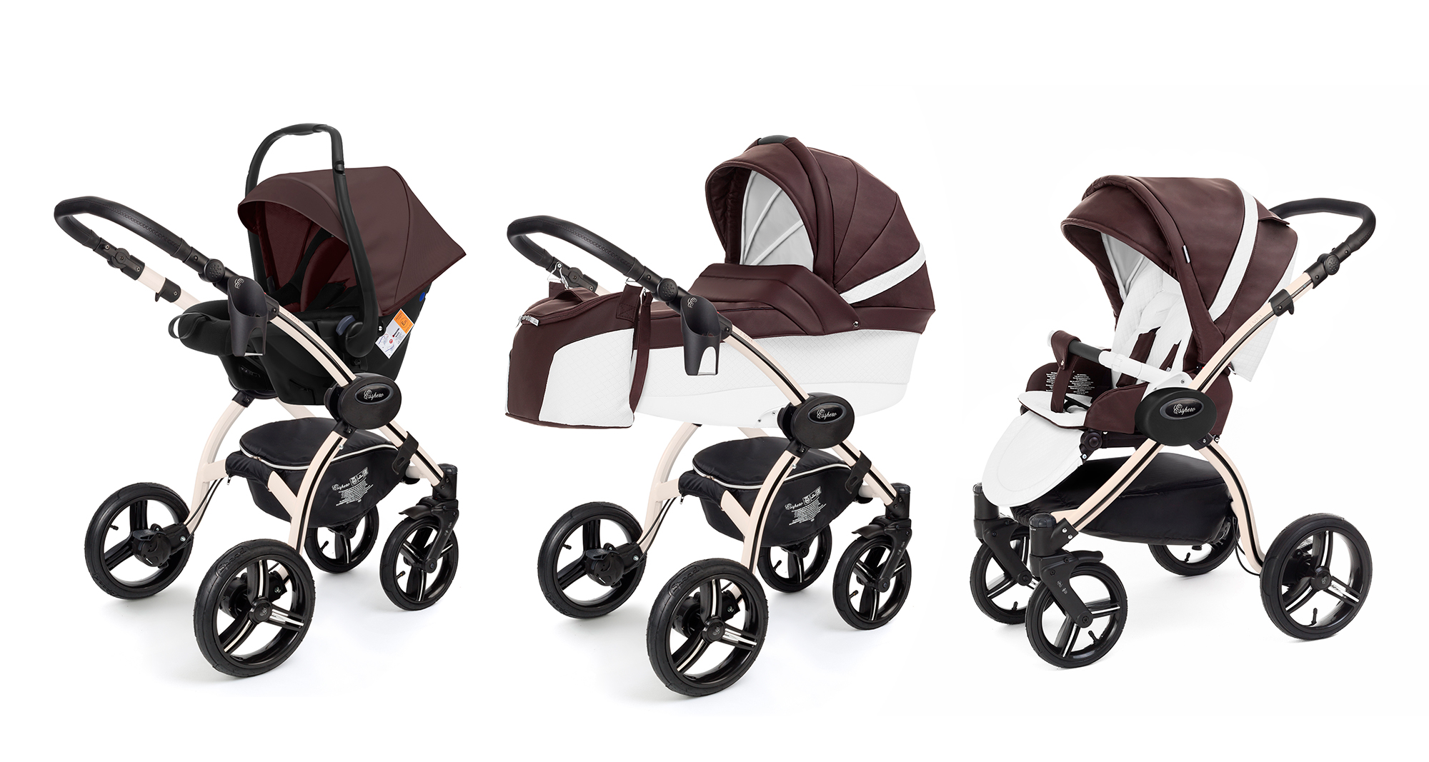 Коляска 3 в 1 Esspero Grand I-Nova (шасси Beige) Nappa Brown