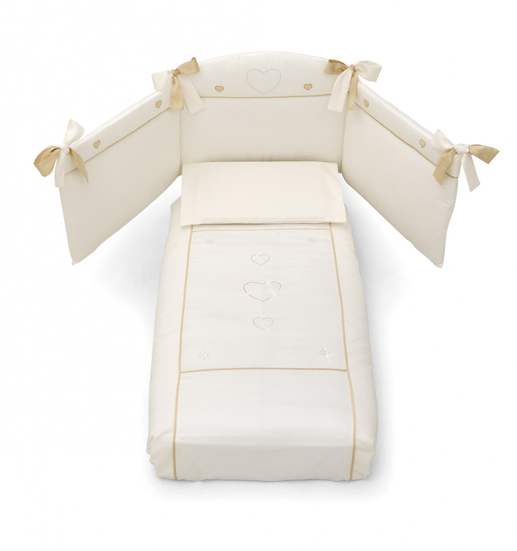 Комплект постельного белья Erbesi Cuori (3 предмета) Ivory (слоновая кость)