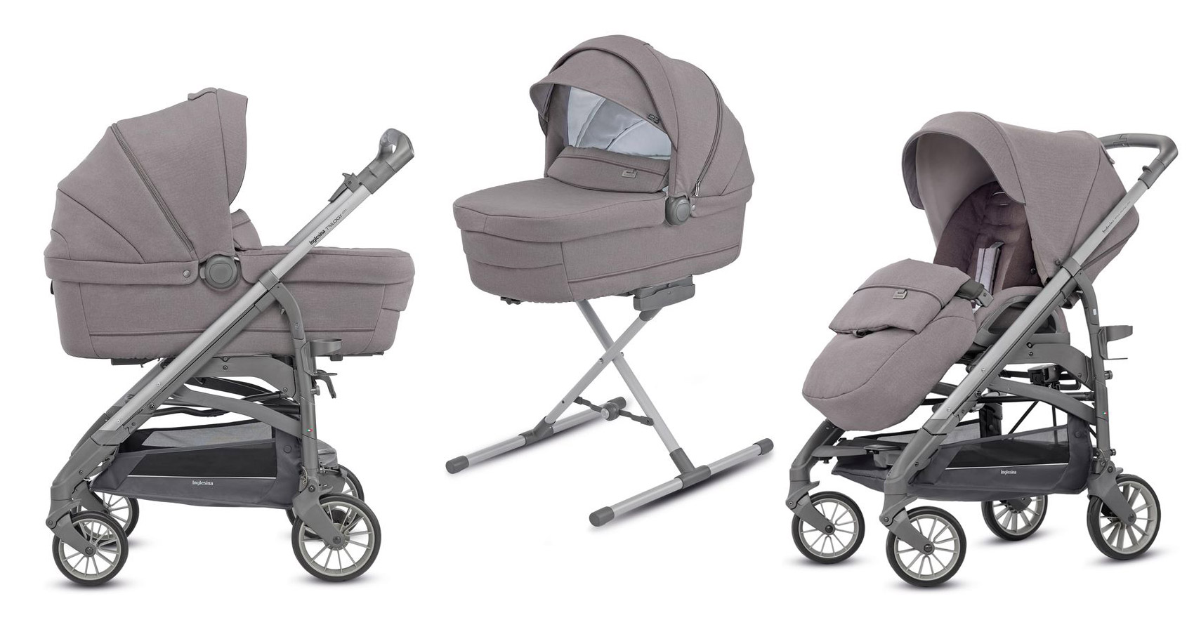 Коляска 2 в 1 Inglesina Trilogy System Sideral Grey/City Slate
