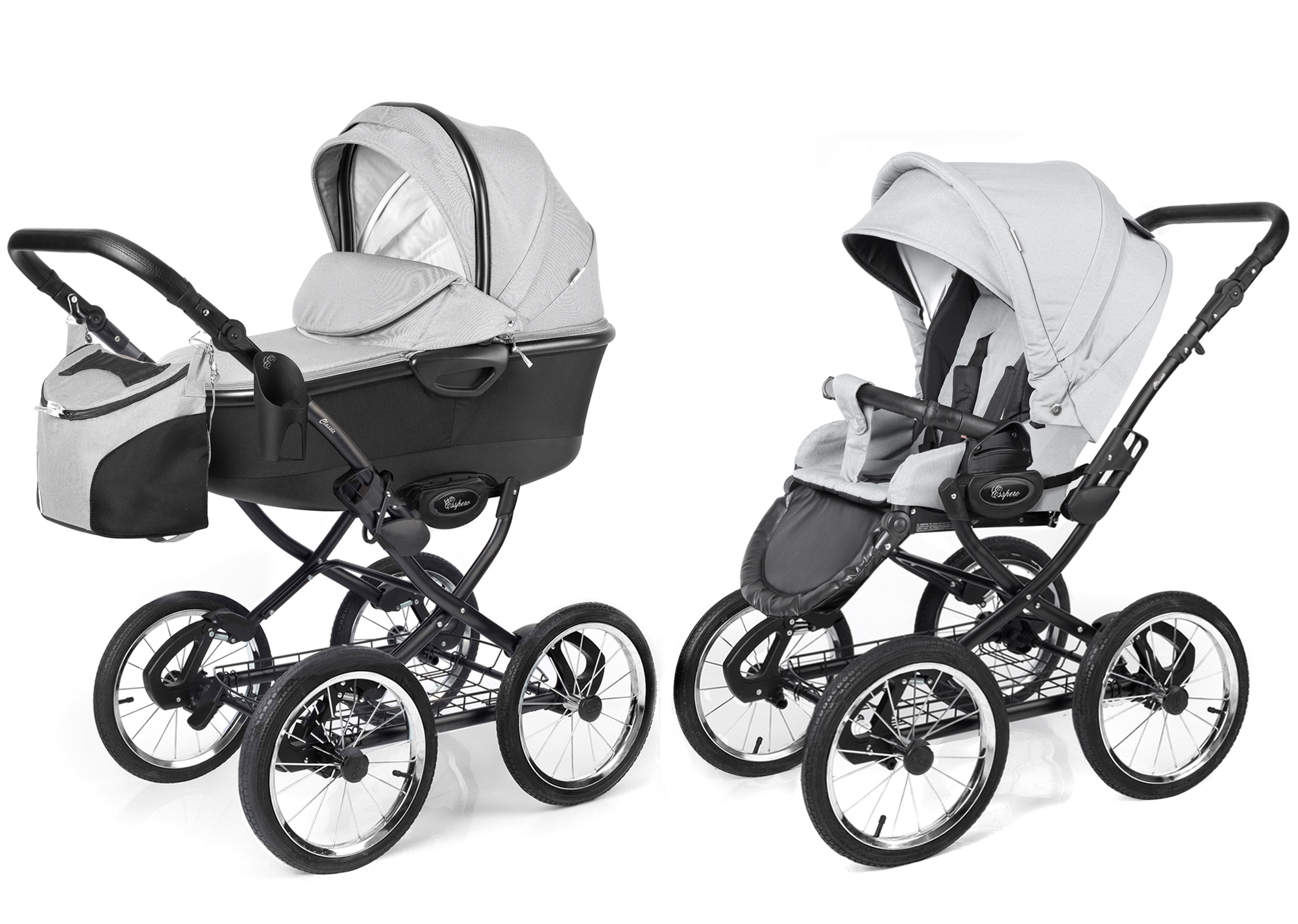 Коляска 2 в 1 Esspero Classic Alu (шасси Black) Steel