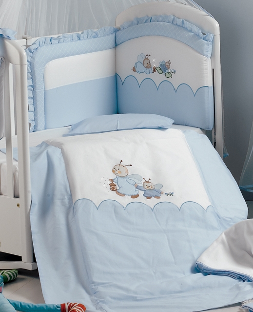 Постельный комплект Roman Baby LUCCIOLE 5 предметов Light Blue (Голубой)