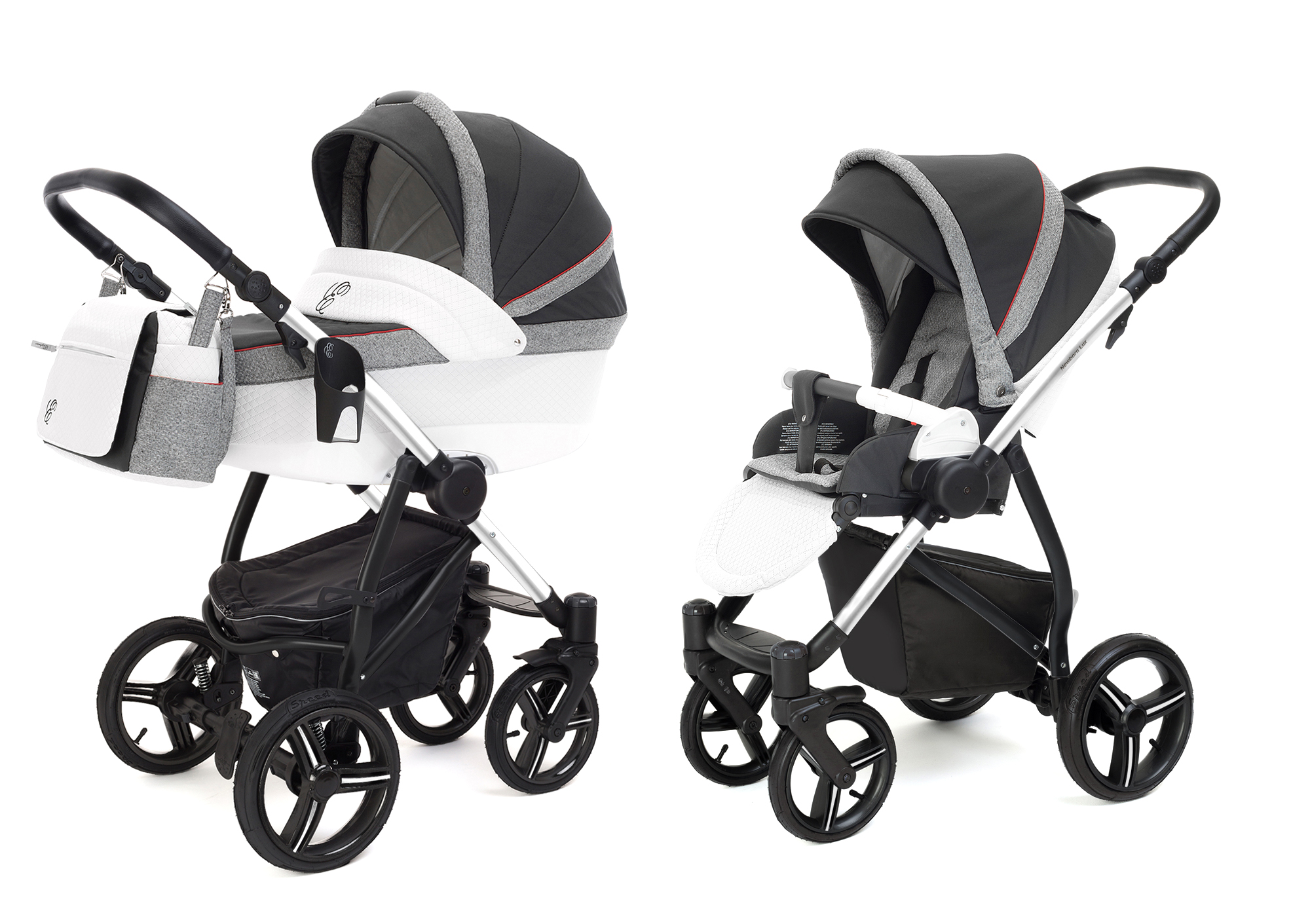 Коляска 2 в 1 Esspero Grand Newborn Lux (шасси Chrome) Royal Grey