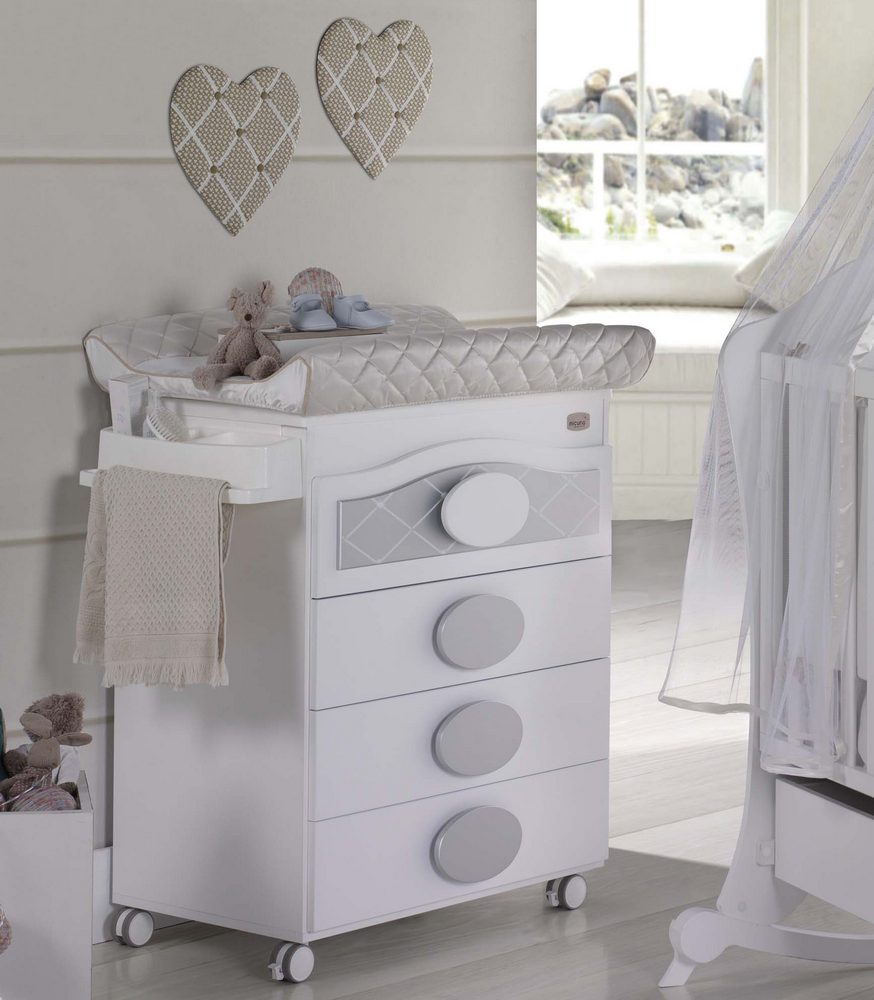 Пеленальный комод Micuna Alexa B-1645 White/Silver