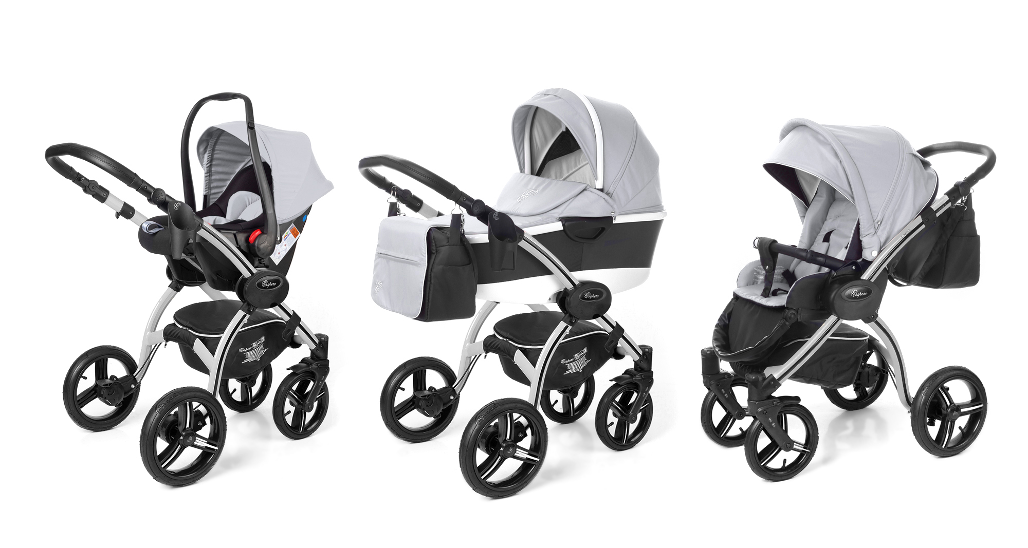 Коляска 3 в 1 Esspero I-Nova Alu (шасси Grey) Silver