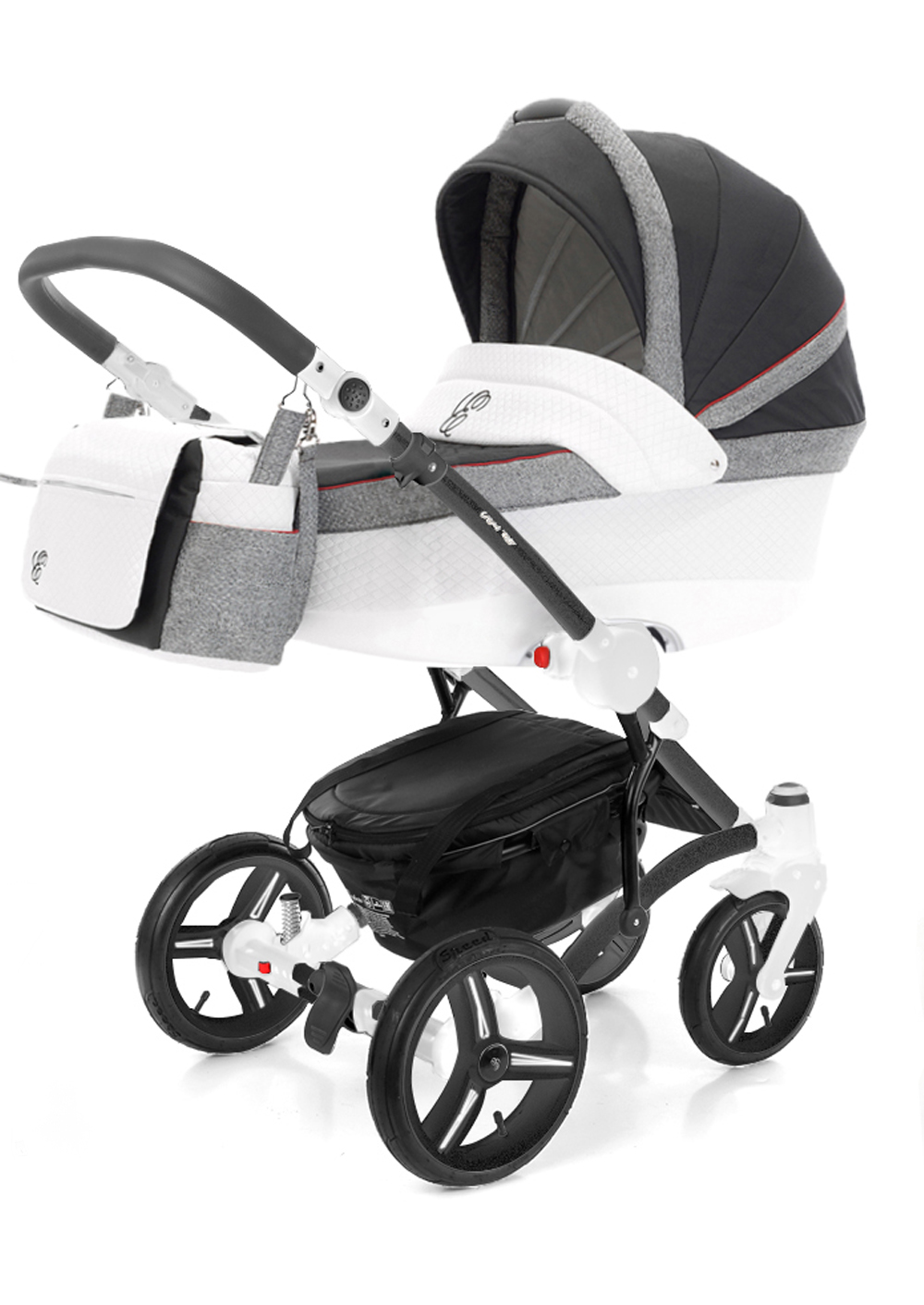 Коляска для новорожденных Esspero Grand Tour (шасси White) Royal Grey