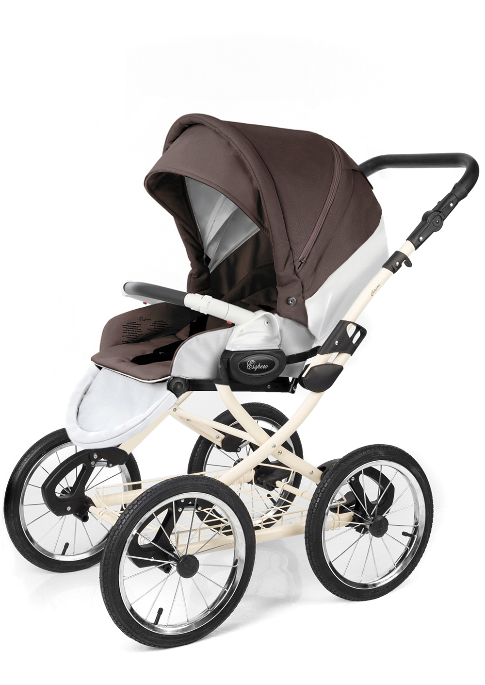 Прогулочная коляска Esspero Grand Classic (шасси Beige) Cacao leatherette