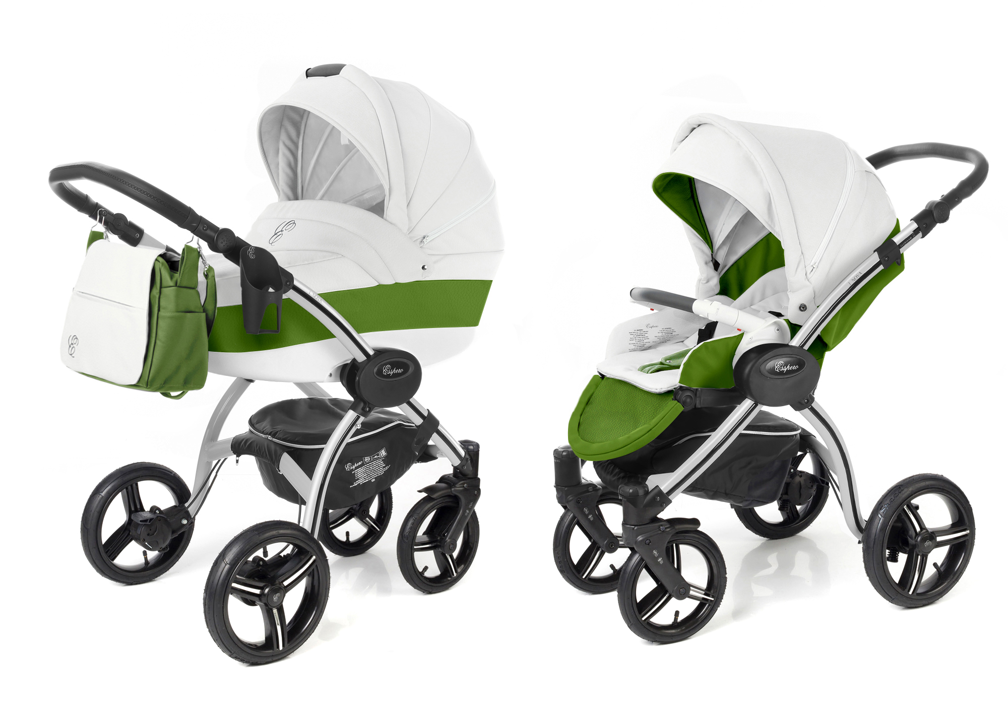 Коляска 2 в 1 Esspero Grand I-Nova (шасси Grey) Apple leatherette