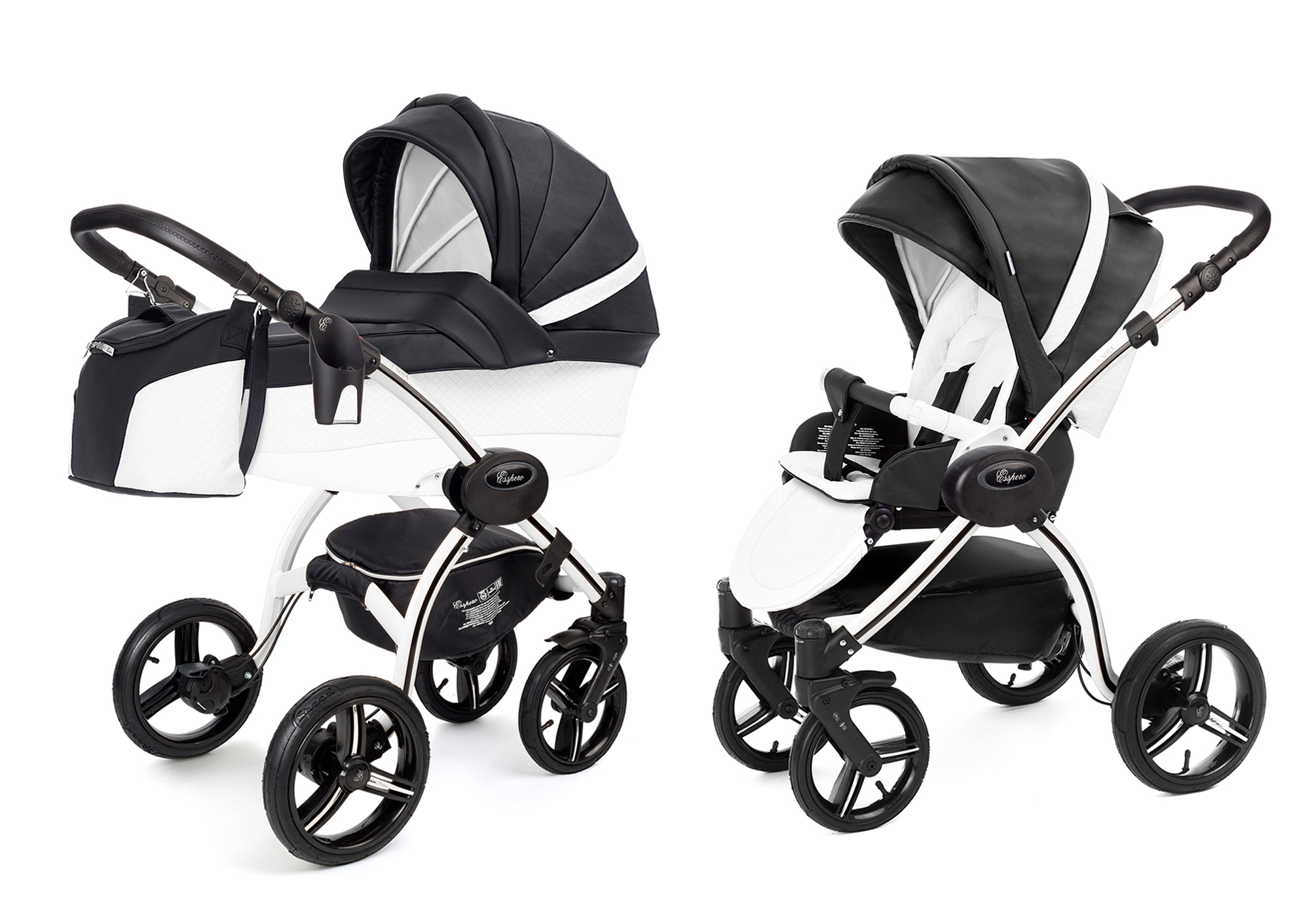 Коляска 2 в 1 Esspero Grand I-Nova (шасси White) Nappa Graphite