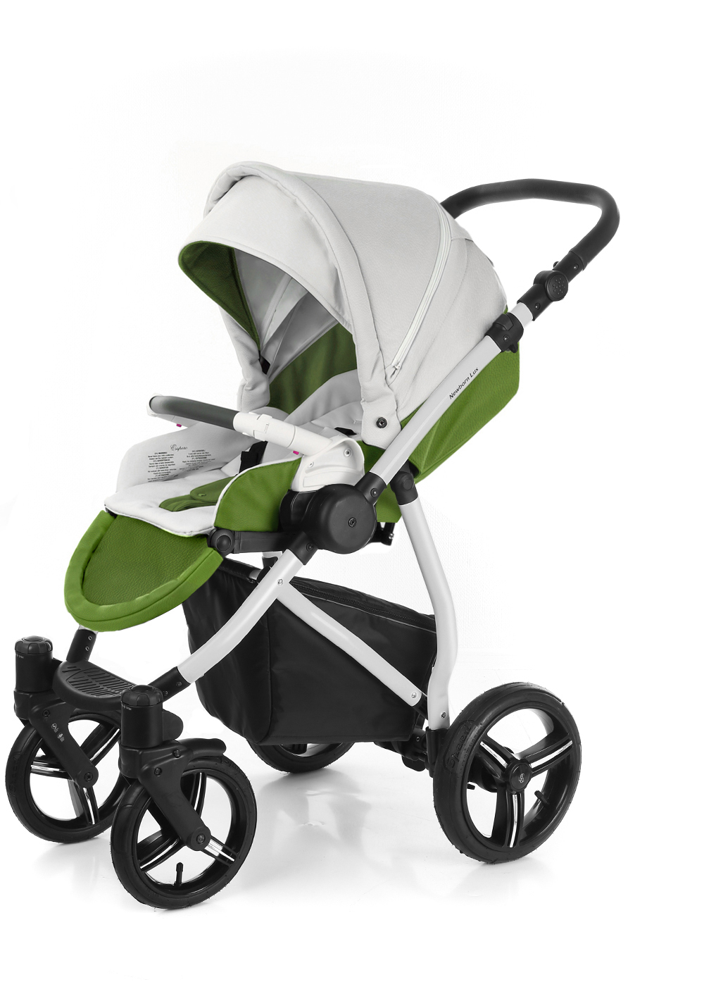 Прогулочная коляска Esspero Grand Newborn Lux (шасси Grey) Apple leatherette