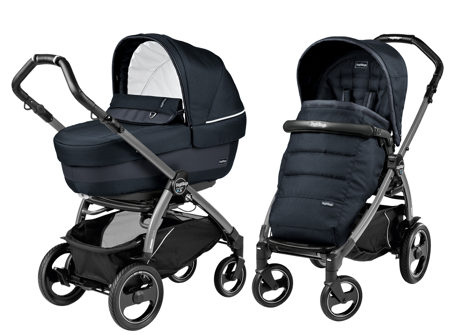 Коляска 2 в 1 Peg Perego Book 51 S Elite Combo Luxe Bluenight