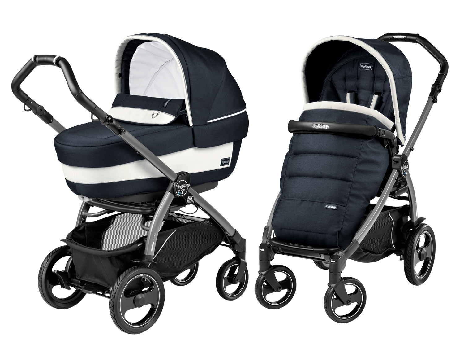 Коляска 2 в 1 Peg Perego Book 51 S Elite Combo Luxe Blue