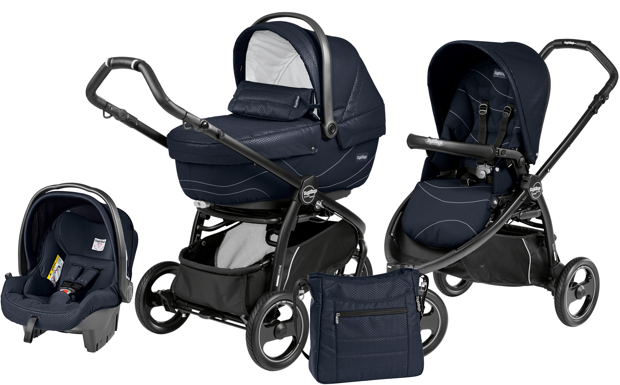 Коляска 3 в 1 Peg Perego Book Scout XL Set Modular Bloom Navy