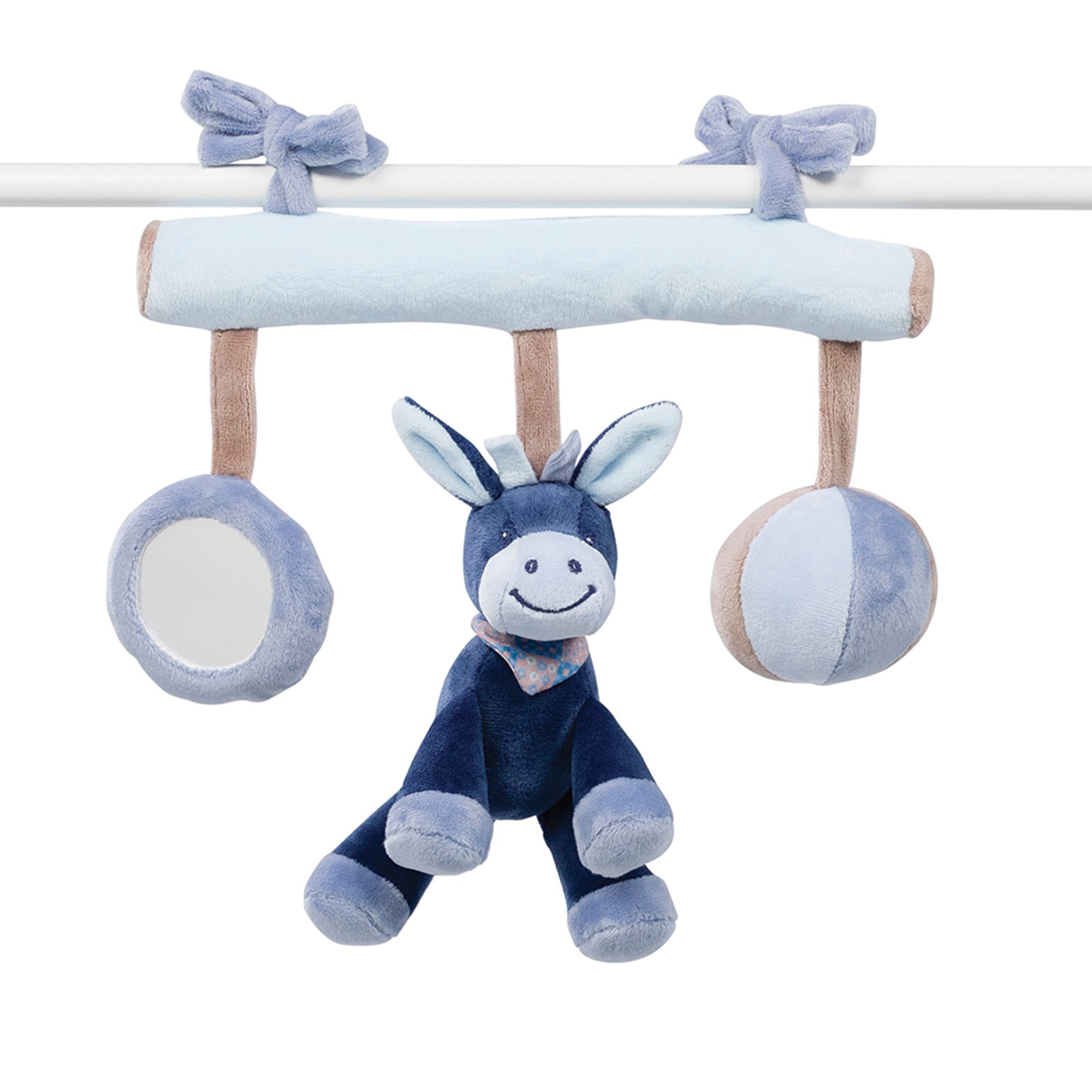 Мягкая игрушка на завязках Nattou Soft Toy Alex Bibou Ослик и Кролик 321211
