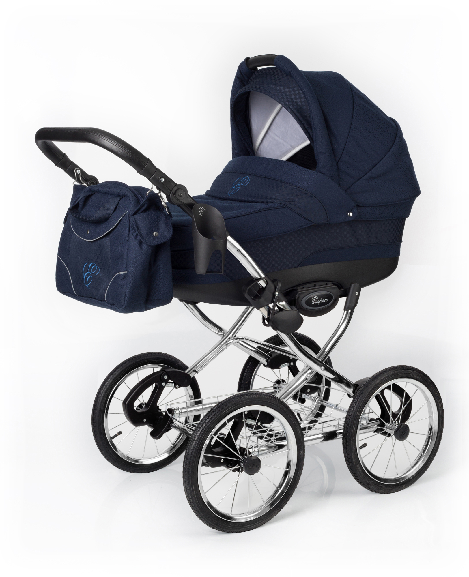 Коляска для новорожденных Esspero Classic (шасси Chrome) Mar Carbon