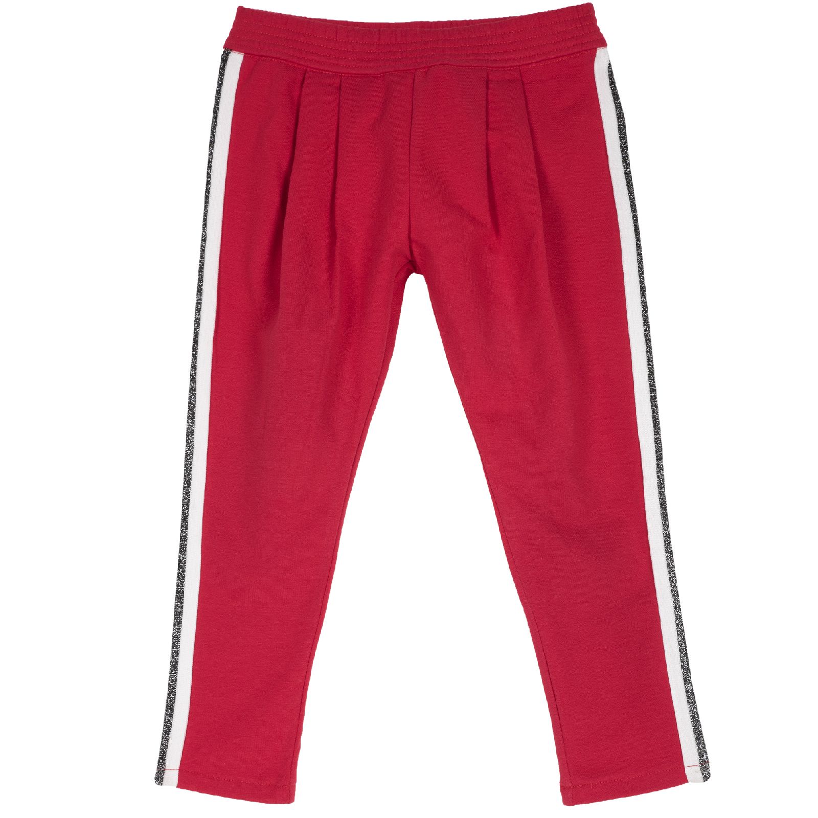 Брюки Chicco для девочек, с полосками Красный, р.98