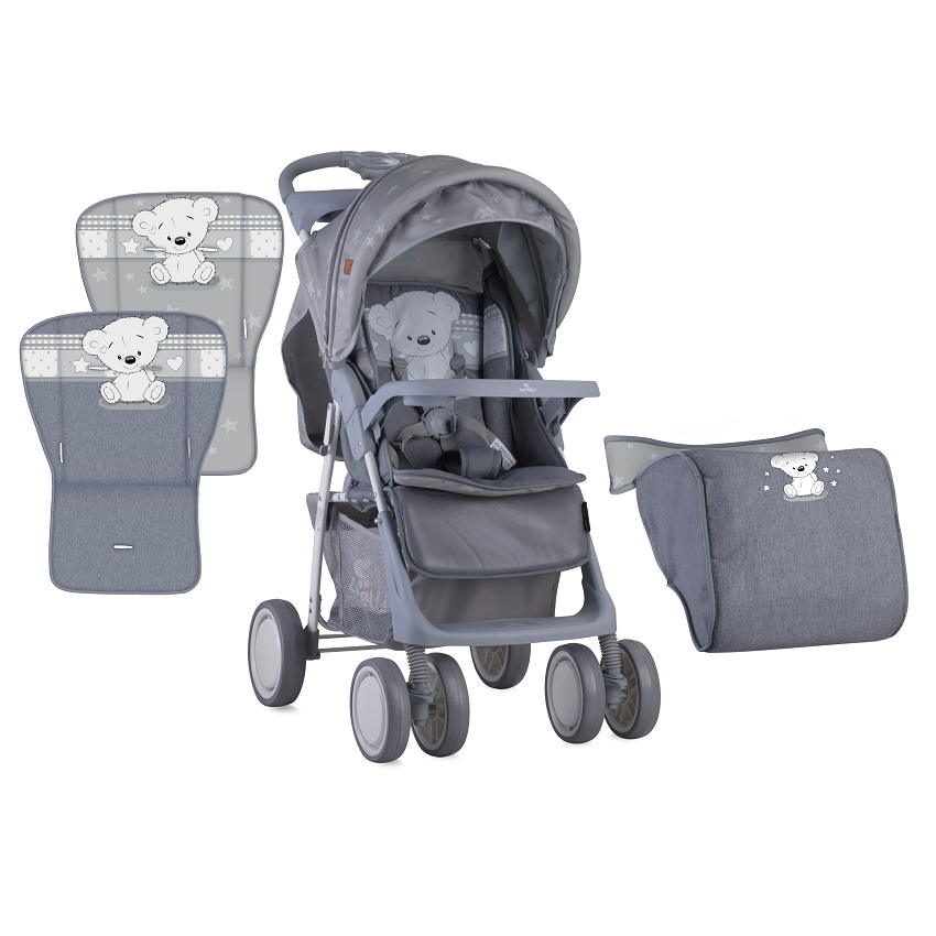 Прогулочная коляска LORELLI Foxy Серый / Grey My Teddy 1833