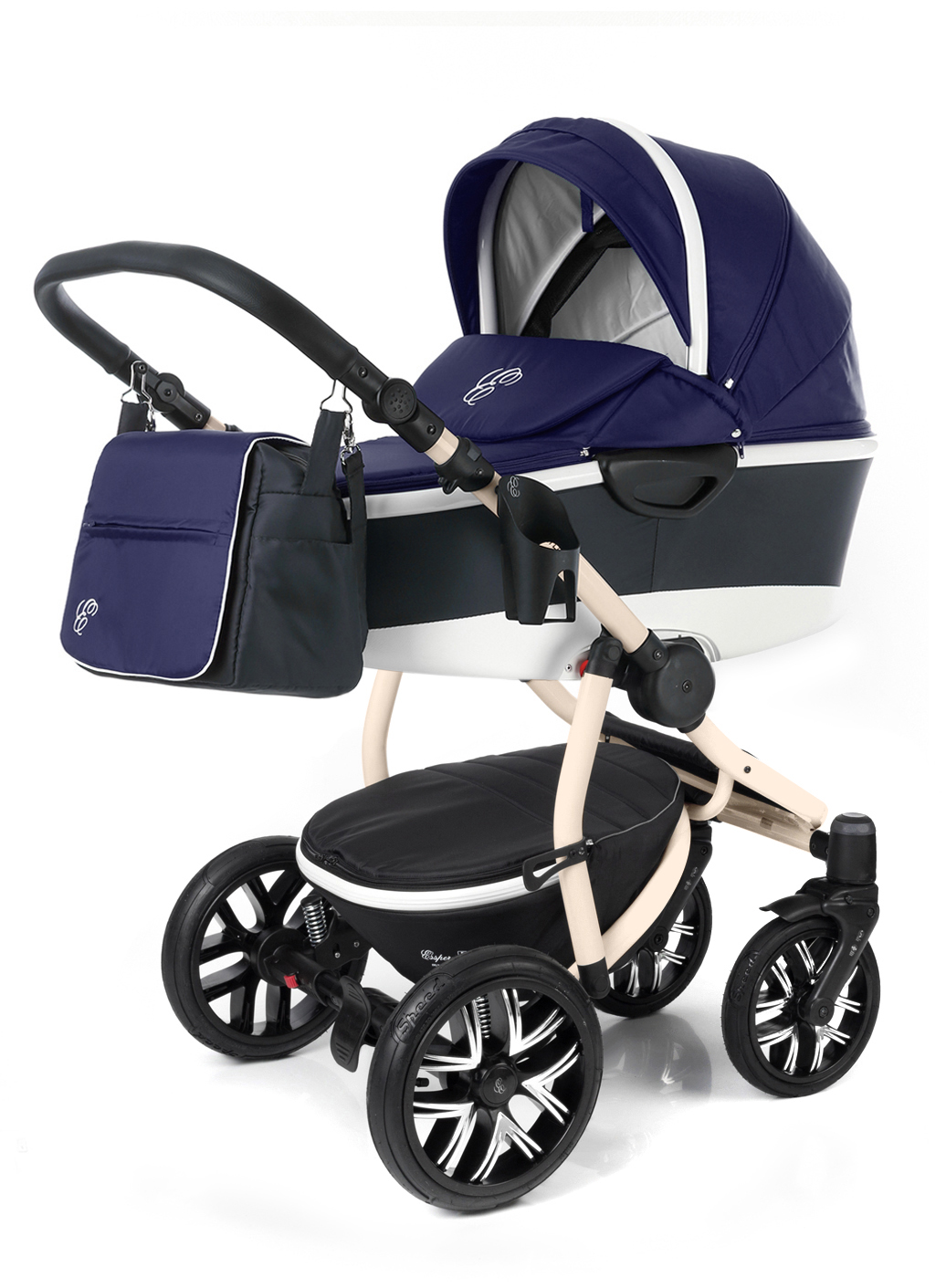 Коляска для новорожденных Esspero Discovery Alu (шасси Beige) Navy