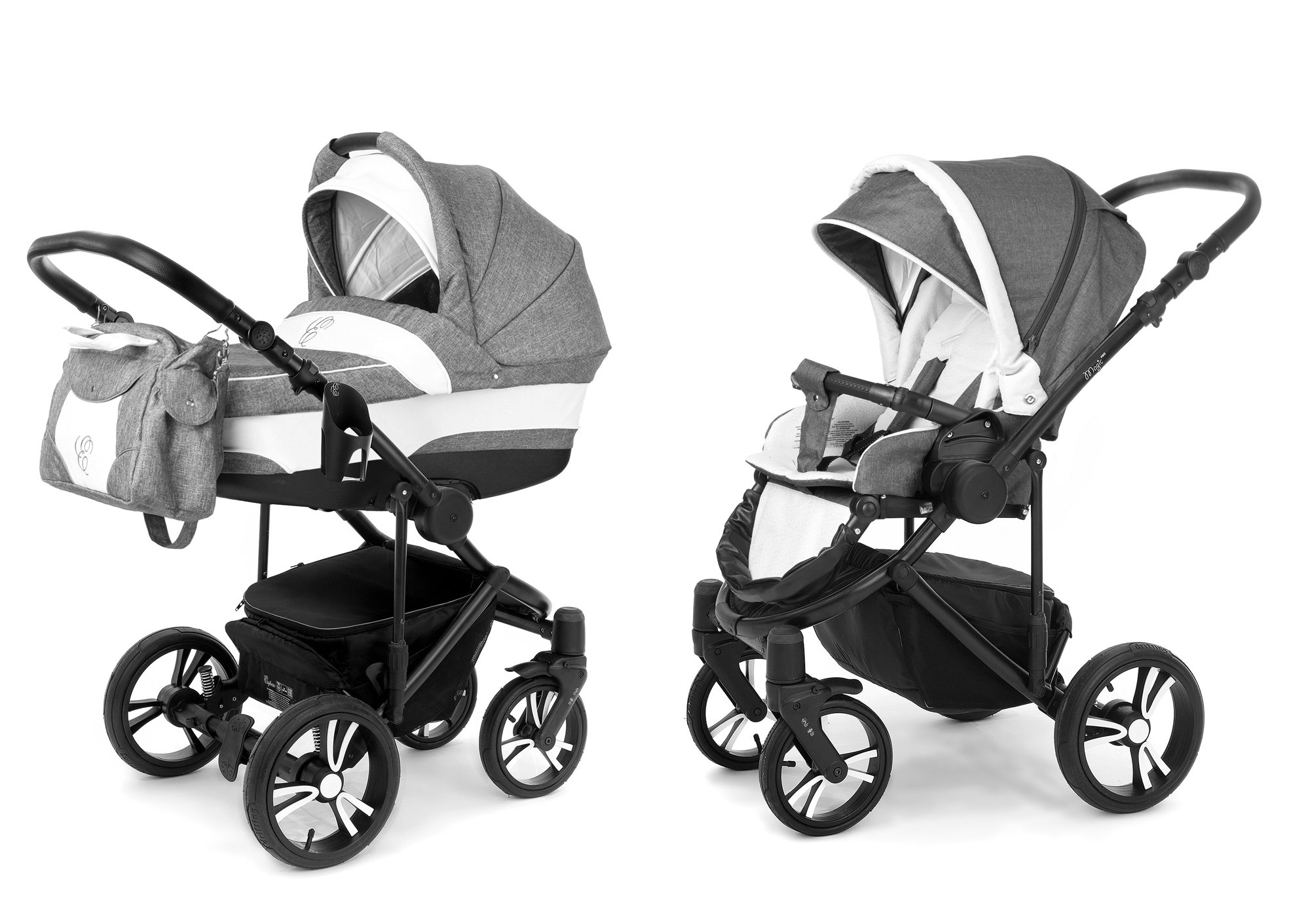 Коляска 2 в 1 Esspero Magic Pro (шасси Black) Denim