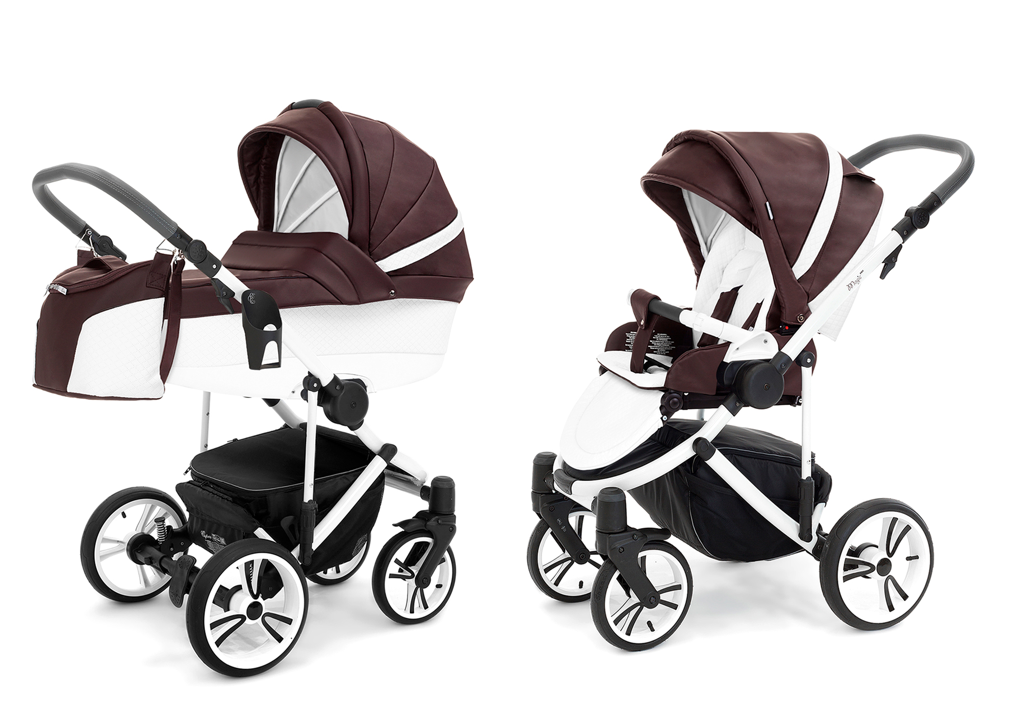 Коляска 2 в 1 Esspero Grand Magic Pro (шасси White) Nappa Brown