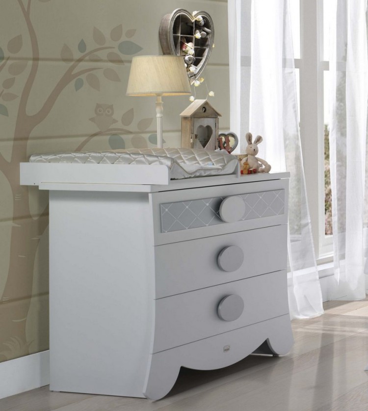 Тумба Micuna Alexa CO-1644 White/Silver