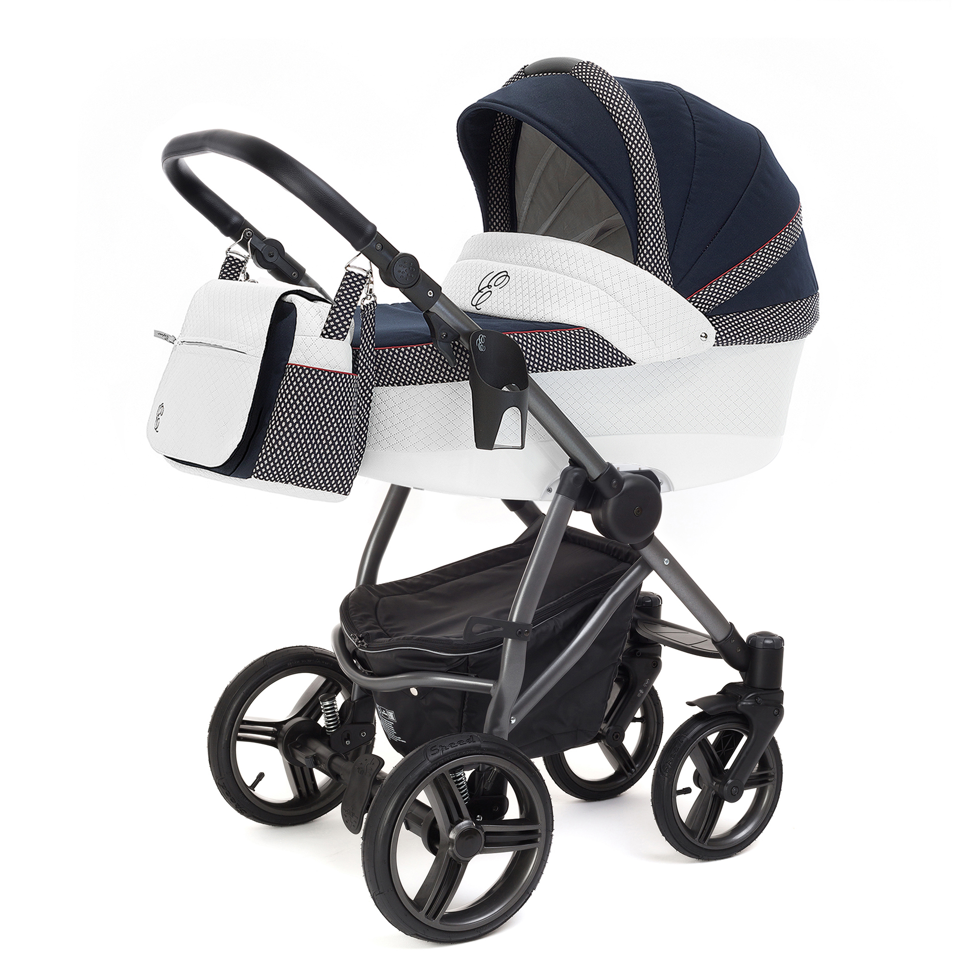Коляска для новорожденных Esspero Grand Newborn Lux (шасси Graphite) Royal Deep Ocean