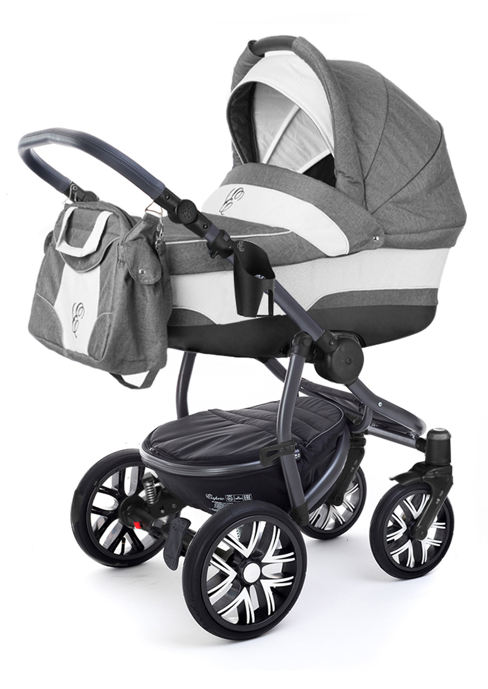 Коляска для новорожденных Esspero Discovery (шасси Graphite) Denim