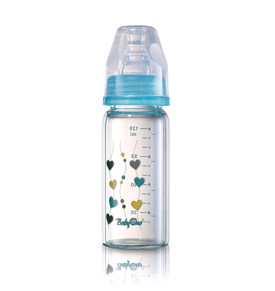 Бутылочка стеклянная стандартная BabyOno 120 мл