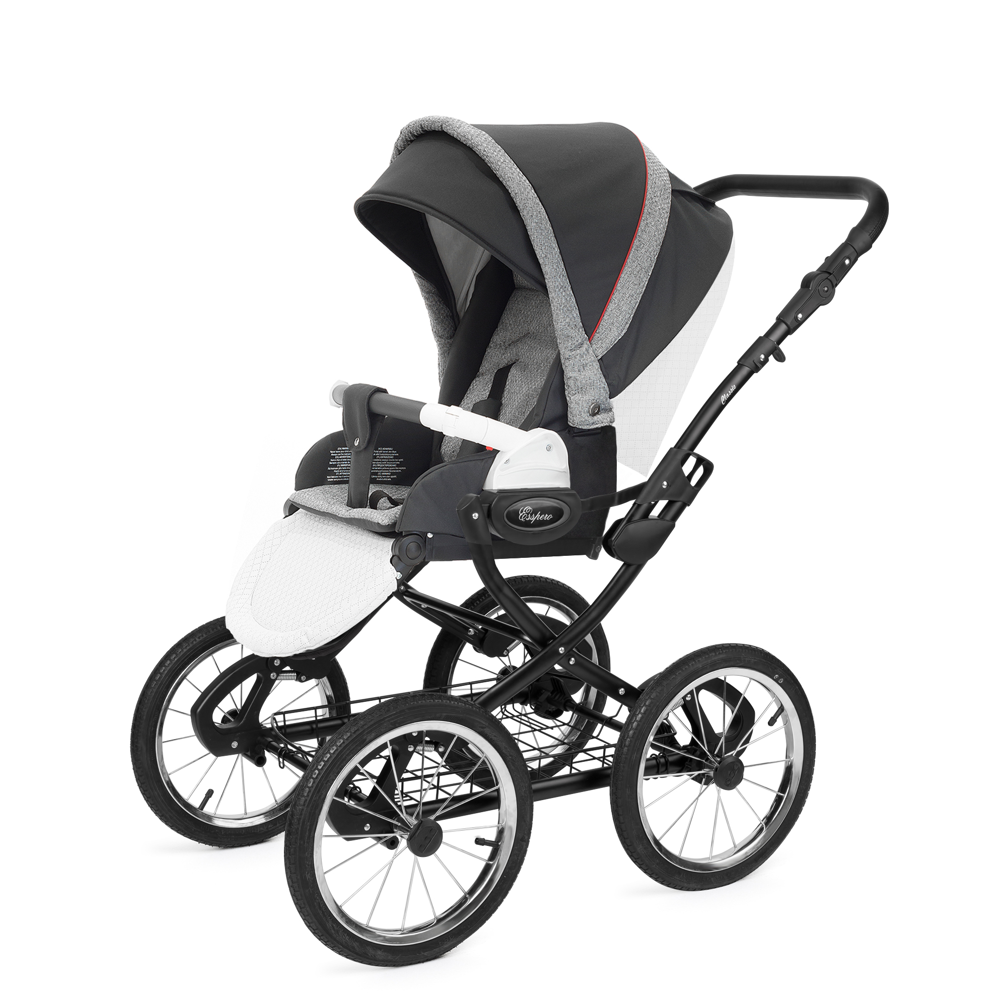 Прогулочная коляска Esspero Grand Classic (шасси Black) Royal Grey