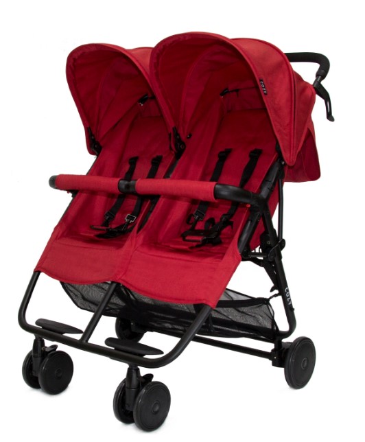Прогулочная коляска для двойни Cozy Smart Red Melange