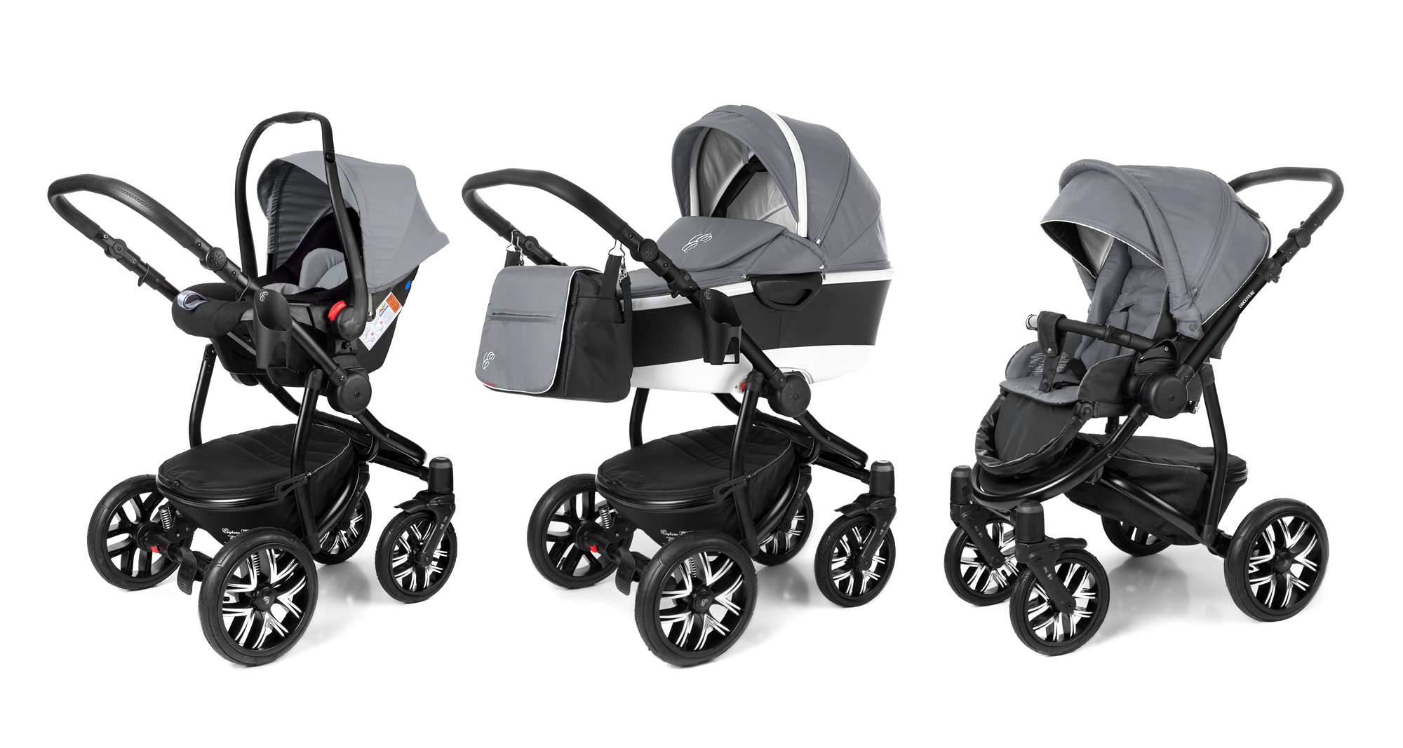 Коляска 3 в 1 Esspero Discovery Alu (шасси Black) Grey