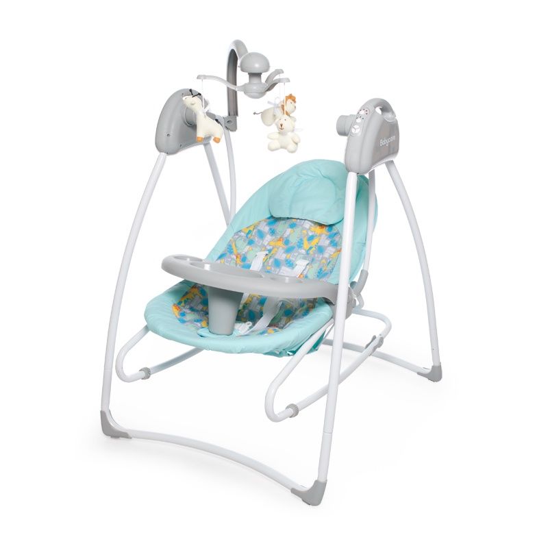 Электрокачели Baby Care Butterfly 2в1 с адаптером Мята 18 (Mint 18)