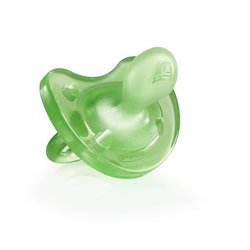 Пустышка Chicco Physio Soft, 1 шт., 0-6 мес.+, силикон зеленый 310410142