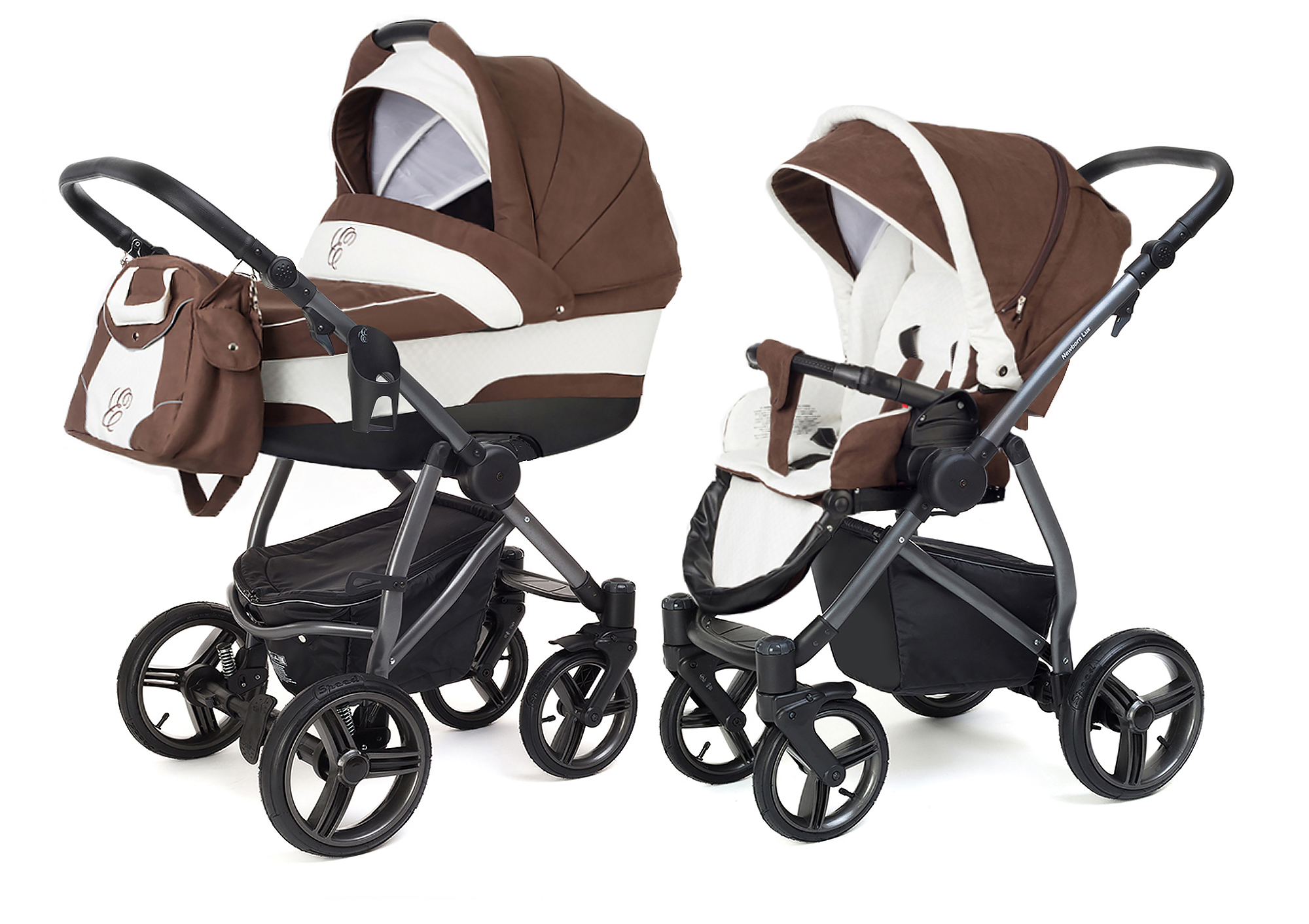 Коляска 2 в 1 Esspero Newborn Lux (шасси Graphite) Chek