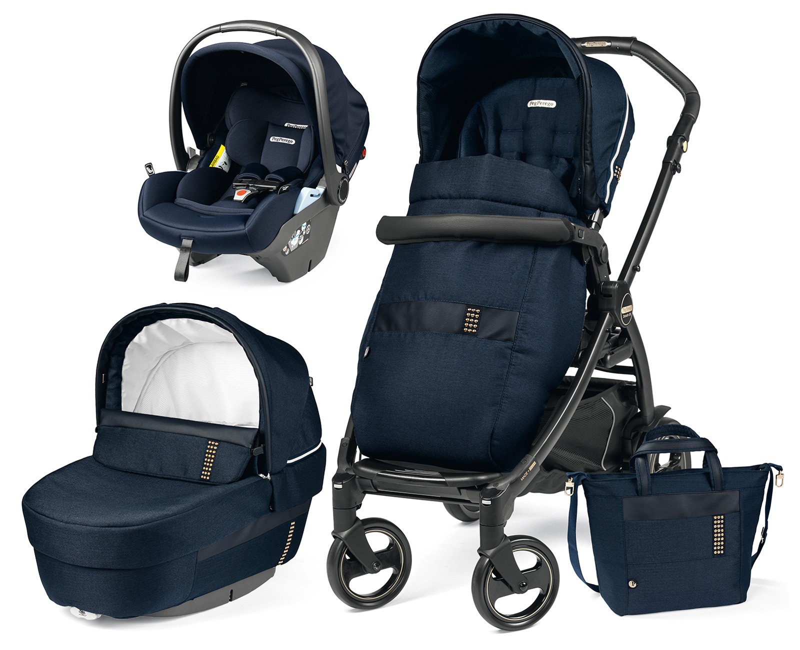 Коляска 3 в 1 Peg Perego Book Rock Elite Lounge Modular Navy