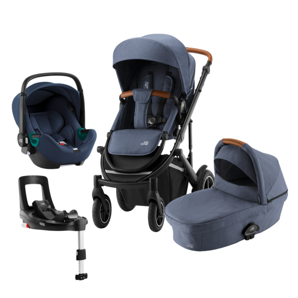 Коляска 3 в 1 Britax Römer Smile III i-sense + Flex Base iSense Indigo Blue