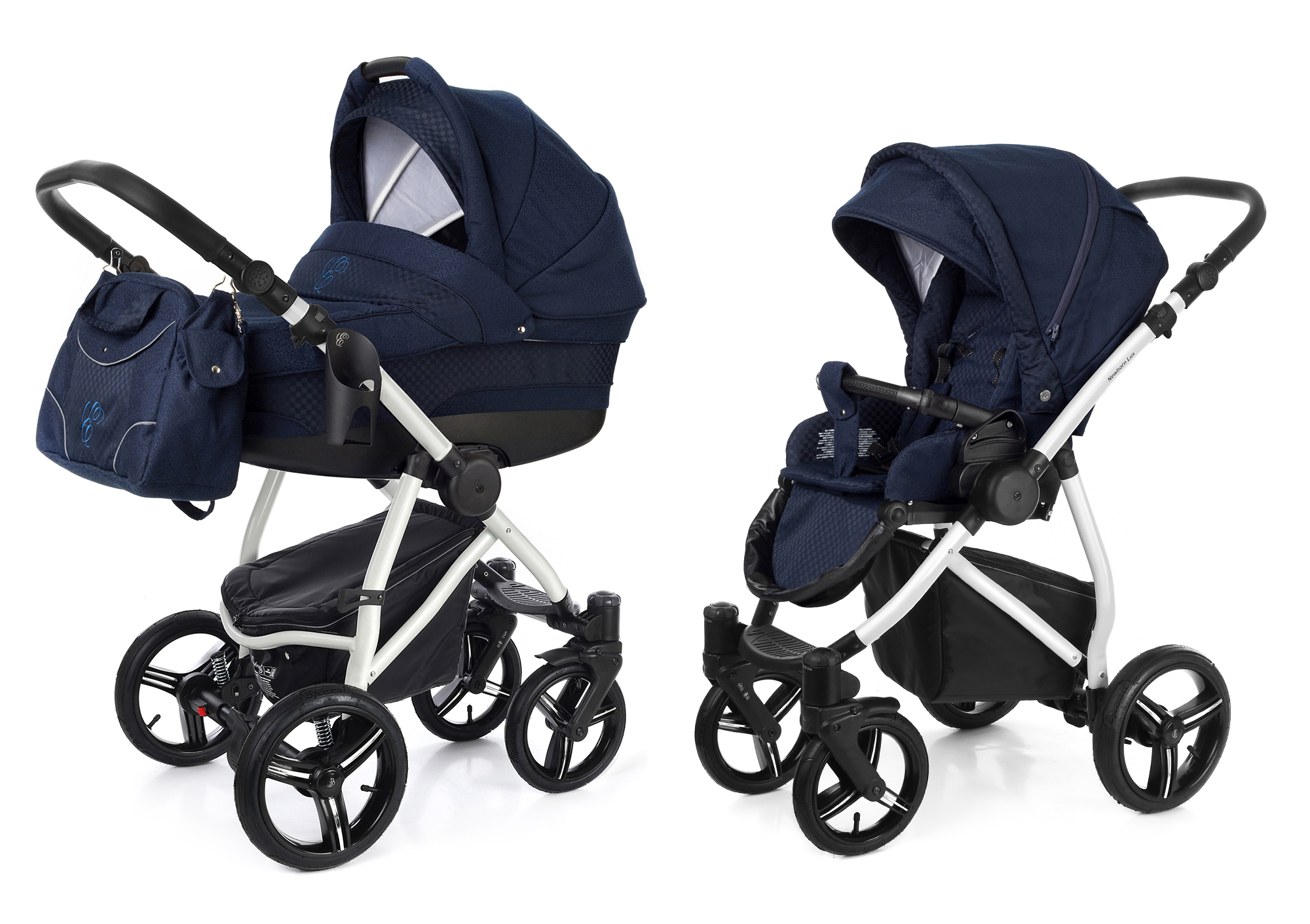 Коляска 2 в 1 Esspero Newborn Lux (шасси Grey) Mar Carbon