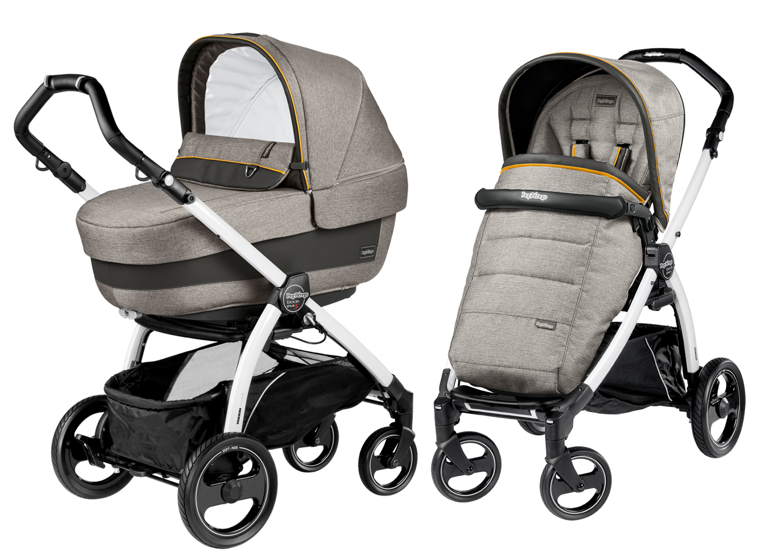 Коляска 2 в 1 Peg-Perego Book Plus S Luxe Grey