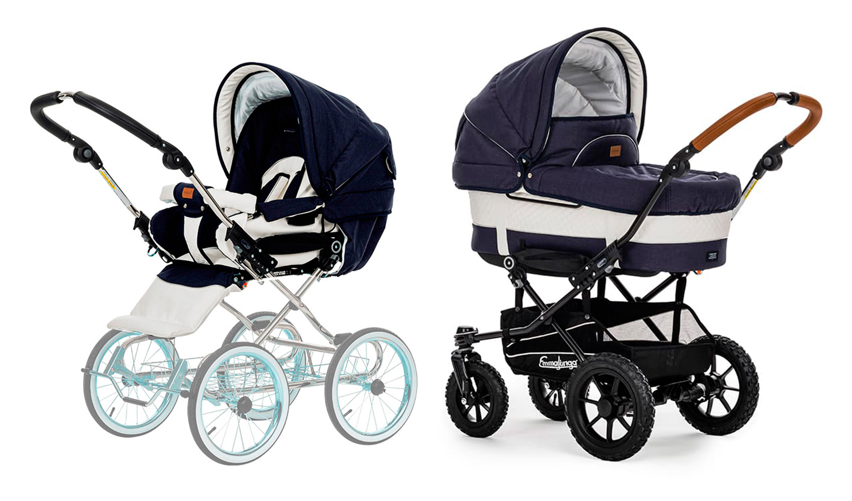 Коляска 2 в 1 Emmaljunga Mondial De Luxe (шасси Duo S Outdoor) Navy