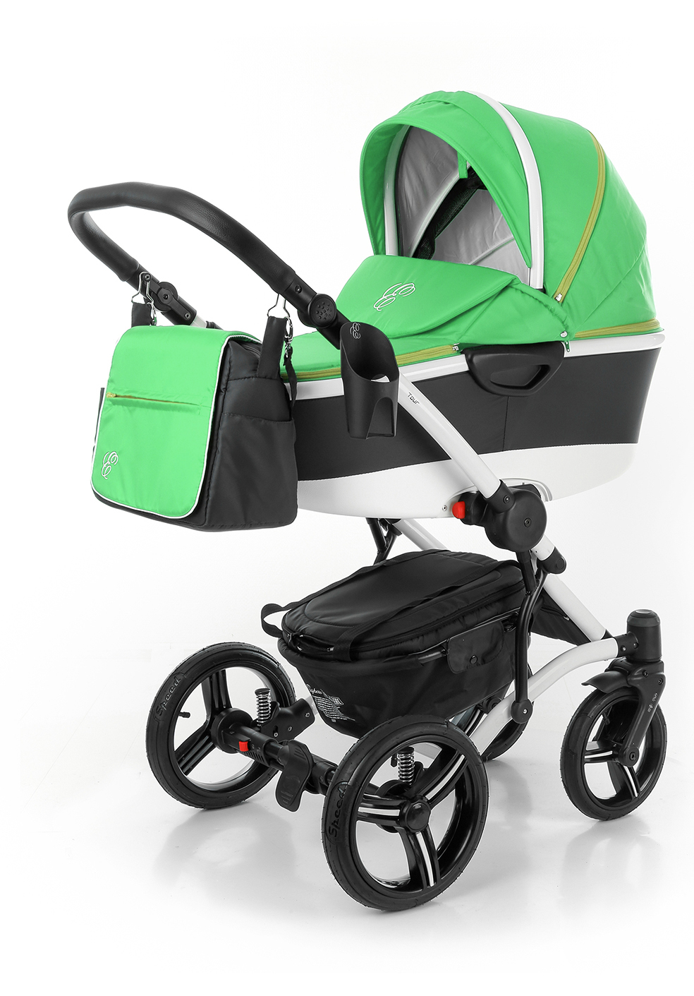 Коляска для новорожденных Esspero Tour Alu (шасси White) Green