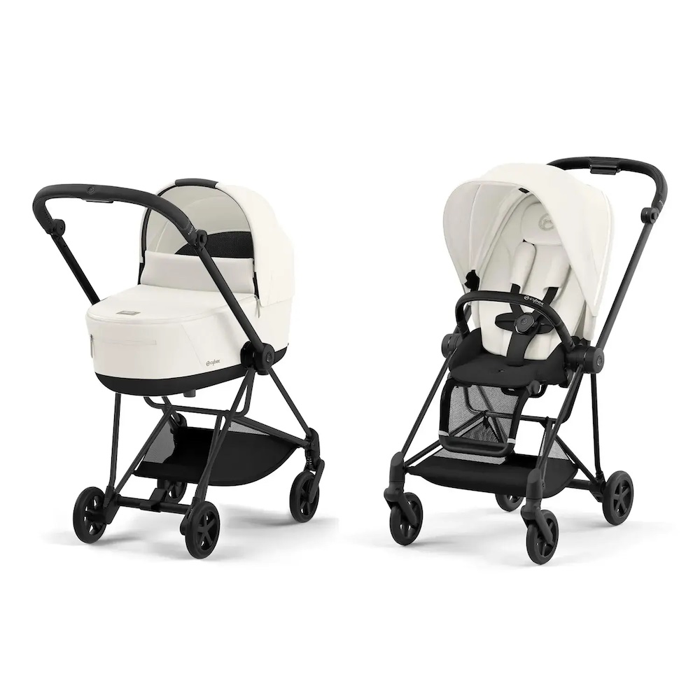 Коляска 2 в 1 Cybex Mios III (шасси Matt Black) Off White