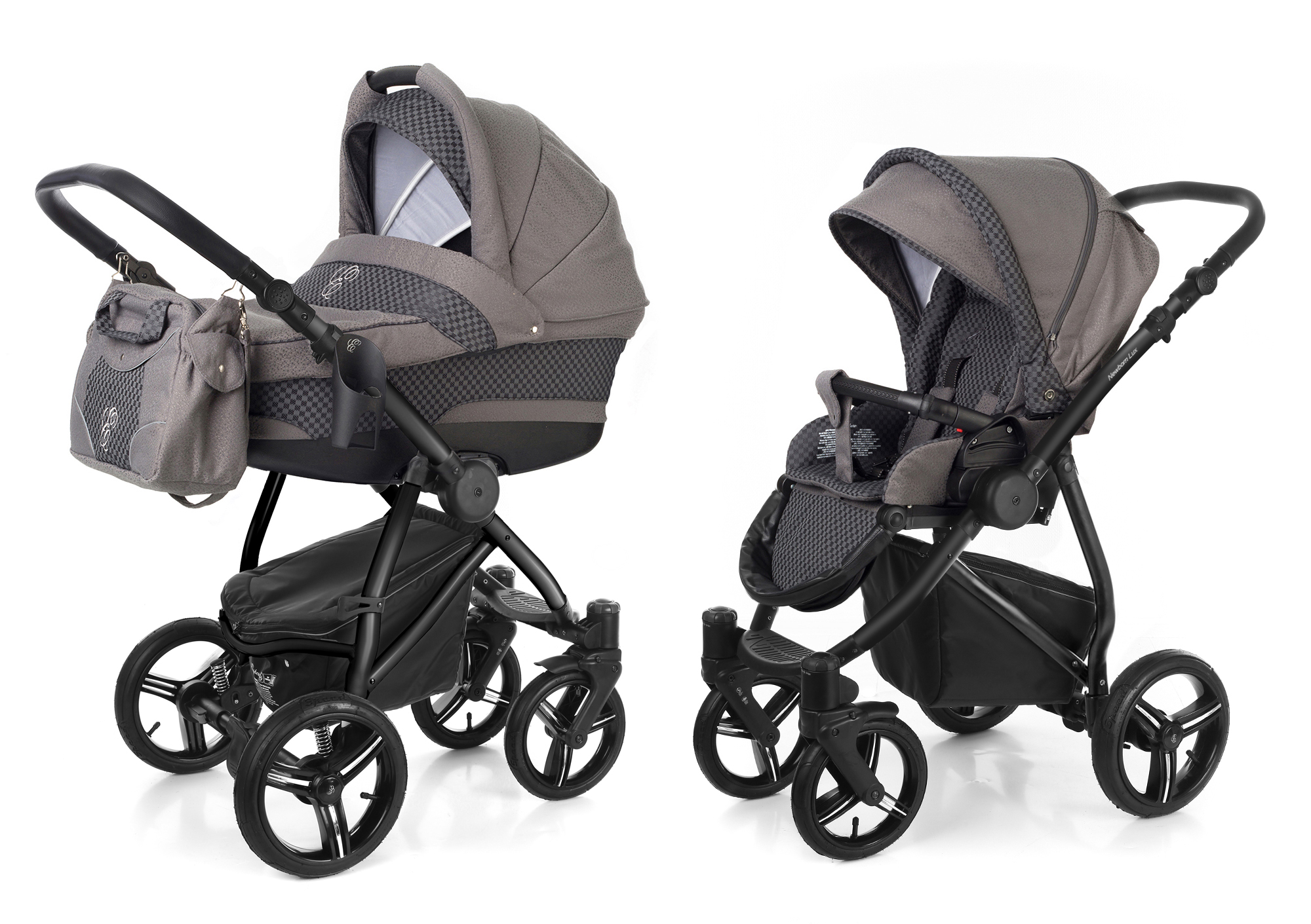 Коляска 2 в 1 Esspero Newborn Lux (шасси Black) Carbon