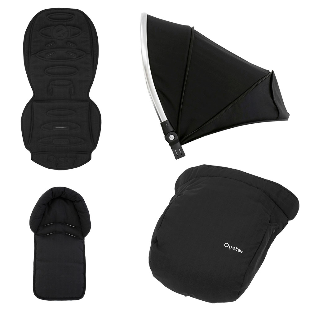 Colour pack для Oyster2/MAX (капюшон, текстиль, накидка на ноги) Smooth Black