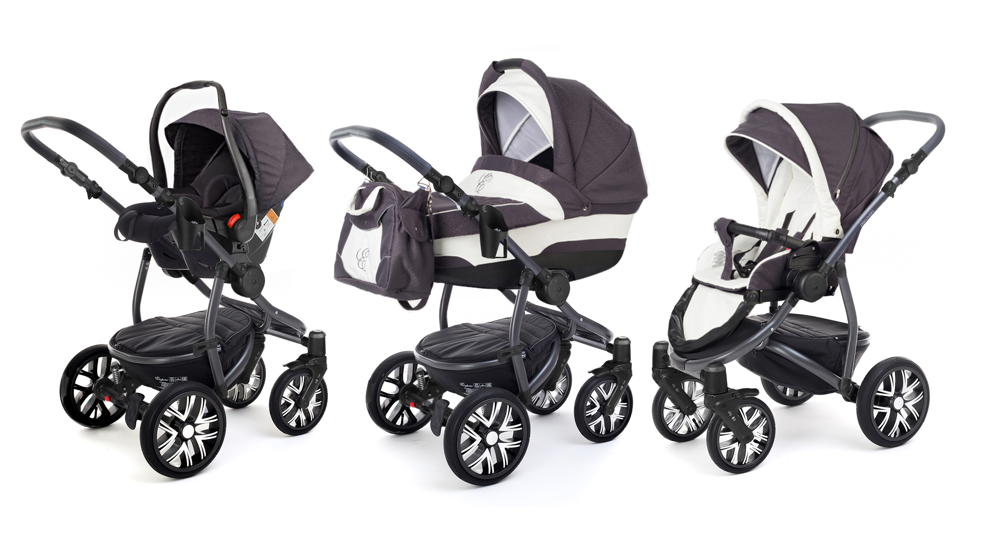Коляска 3 в 1 Esspero Discovery (шасси Graphite) Chocco