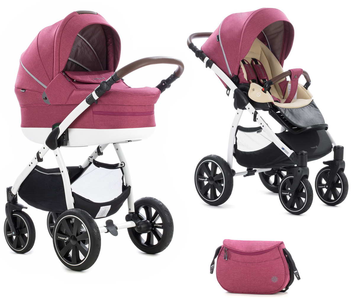 Коляска 2 в 1 Noordi Fjordi Sport Melange Berry Melange 895/W