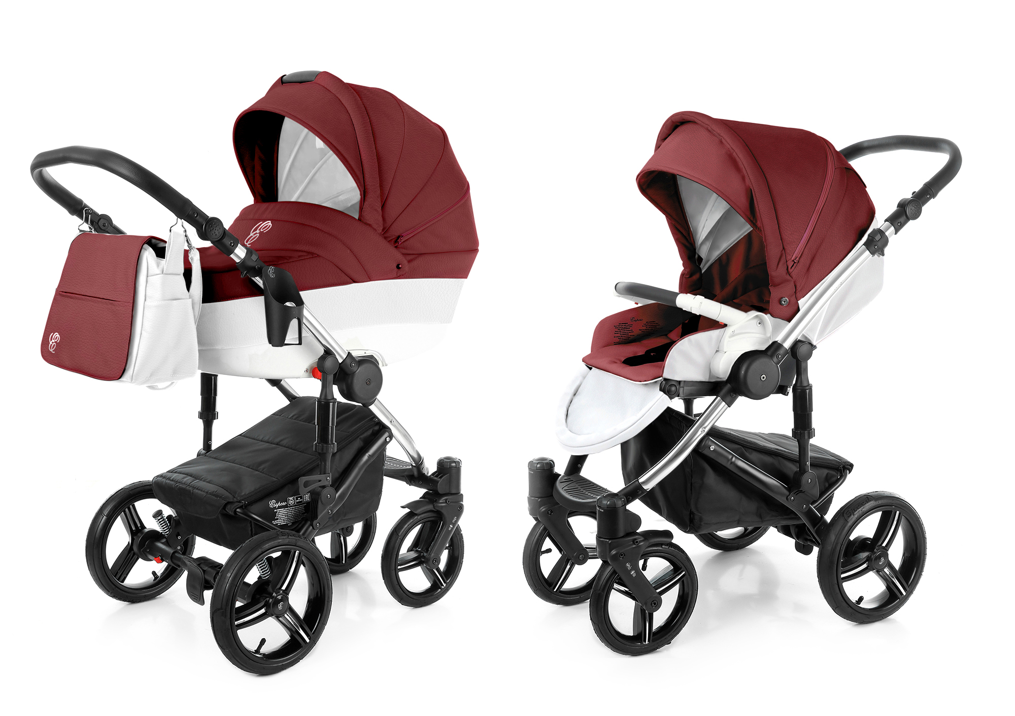 Коляска 2 в 1 Esspero Grand Magic (шасси Chrome) Cherry leatherette