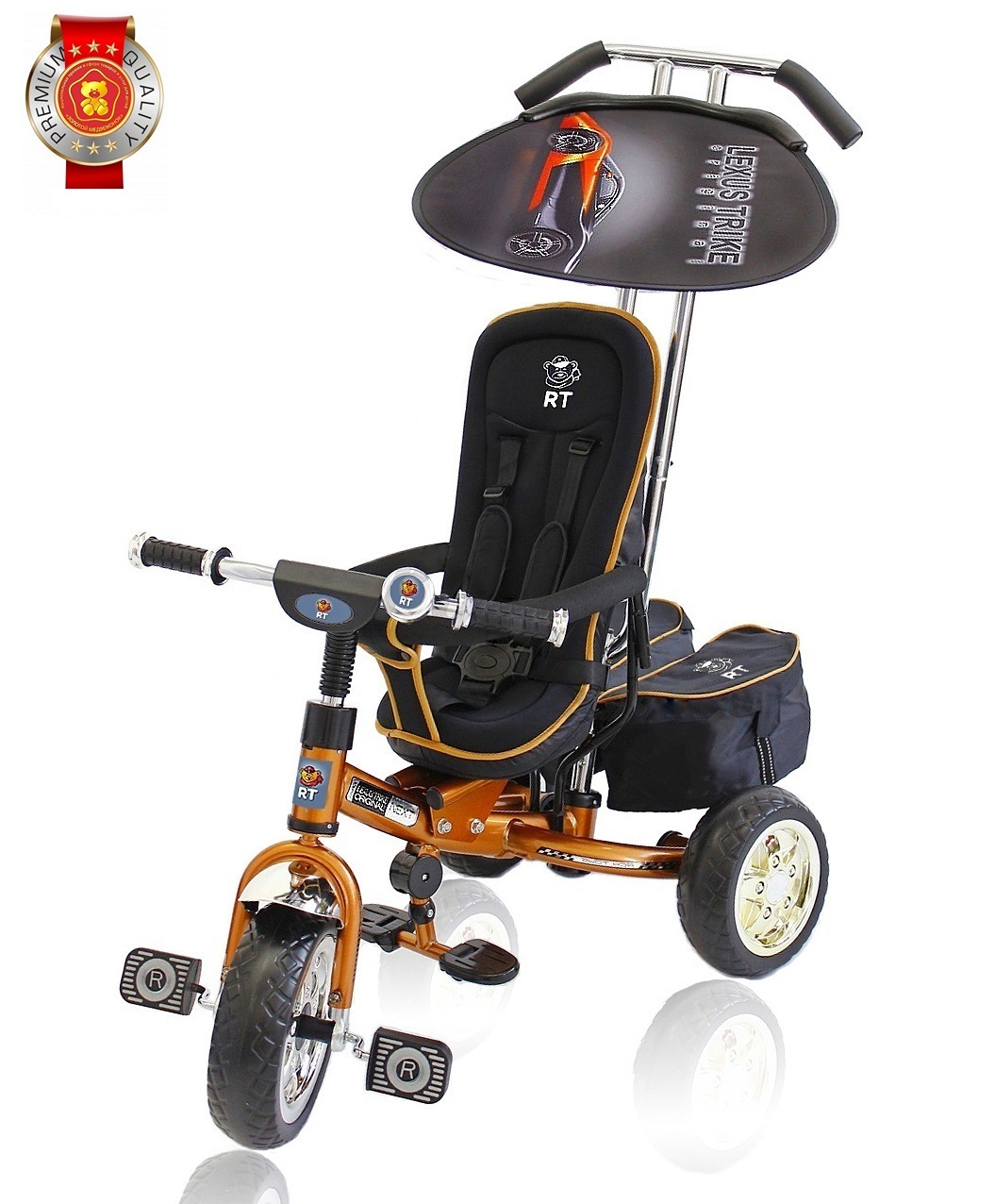 Велосипед трехколесный Lexus Trike NEXT Deluxe высокая спинка bronza