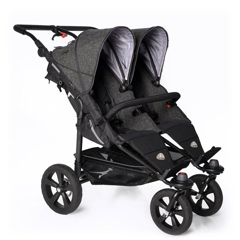 Прогулочная коляска для двойни TFK Twin Trail Antracite Premium