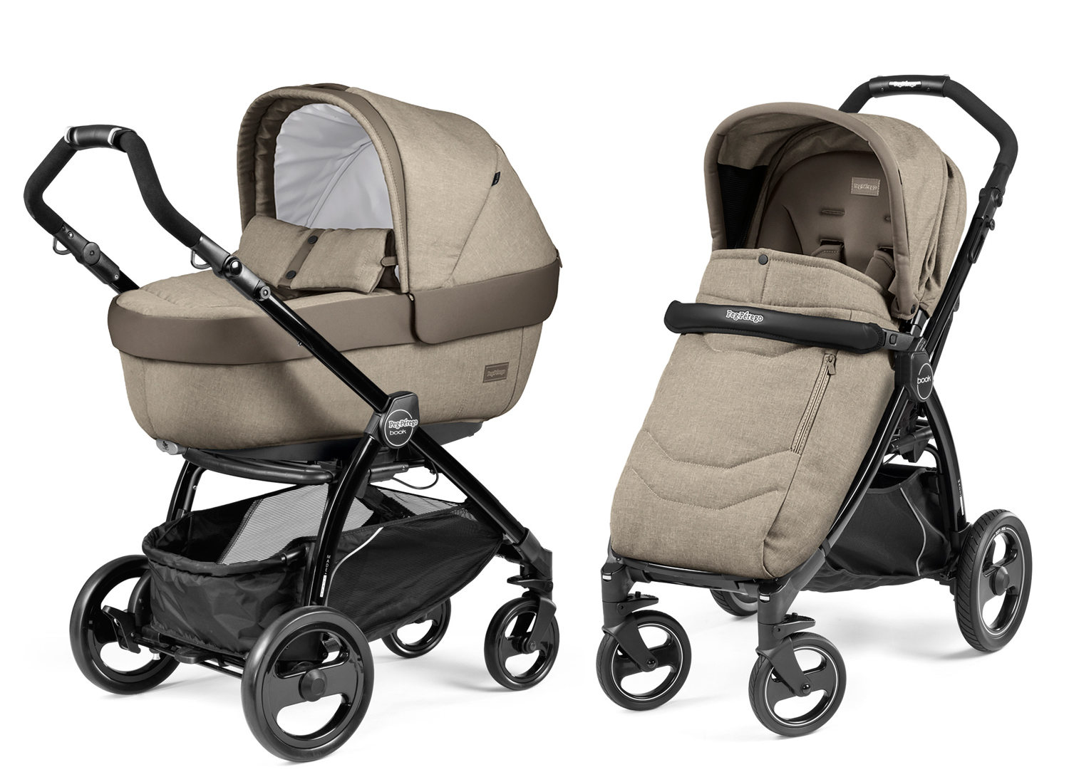 Коляска 2 в 1 Peg Perego Book Plus Elite Modular Cream