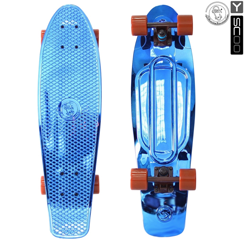 Скейтборд Y-SCOO Big Fishskateboard metallic 27