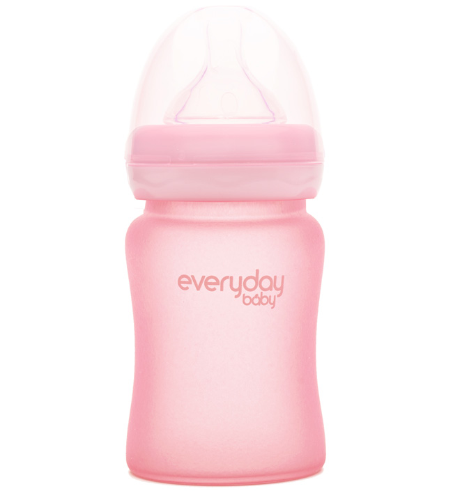 Стеклянная бутылочка с защитным силиконовым покрытием Everyday Baby, 150 мл